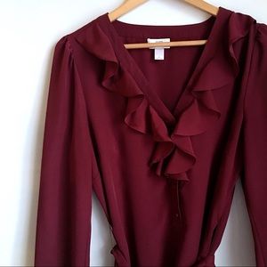 NWOT LOFT Chiffon Blouse in Mauve Rose